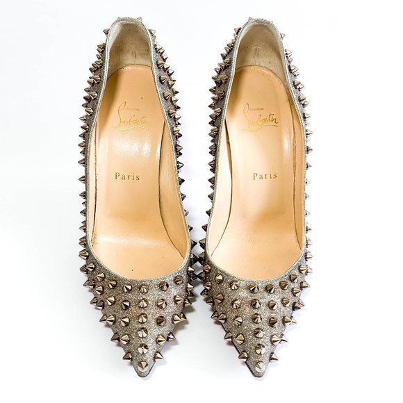 Christian Louboutin Shoes - Christian Louboutin Follies Spikes Glitter Pumps